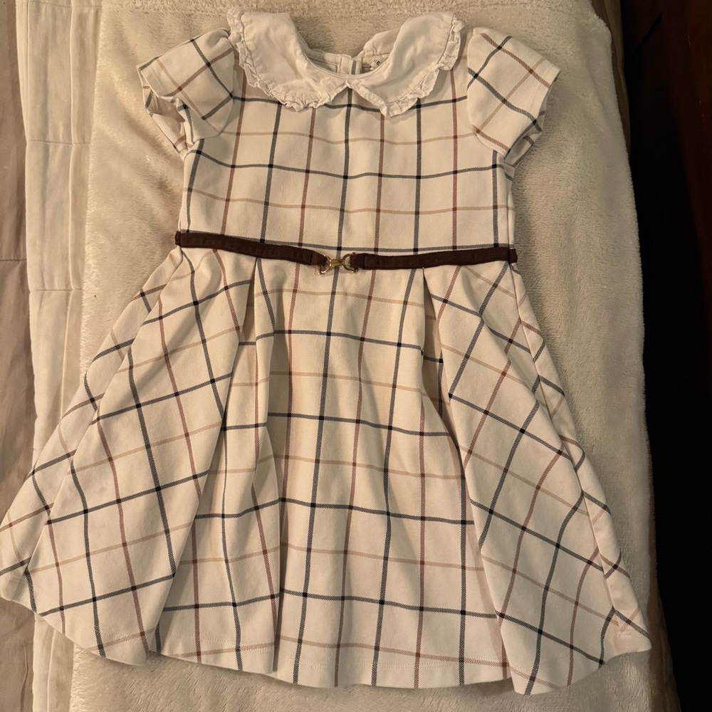 Janie and Jack Girls Dress w/ Collar and equestrian details/thanksgiving size 6
